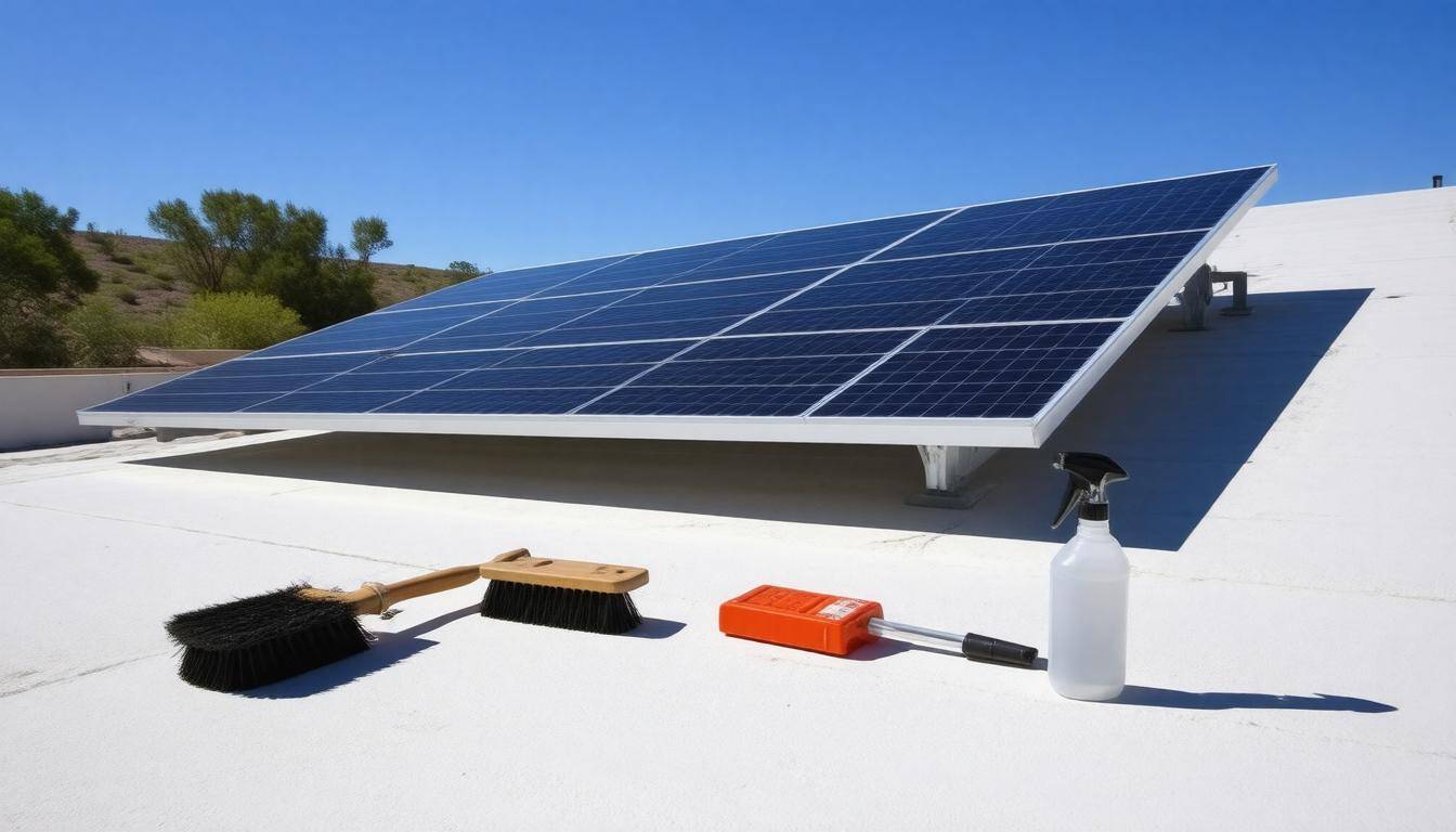 Solar panel cleaning tools