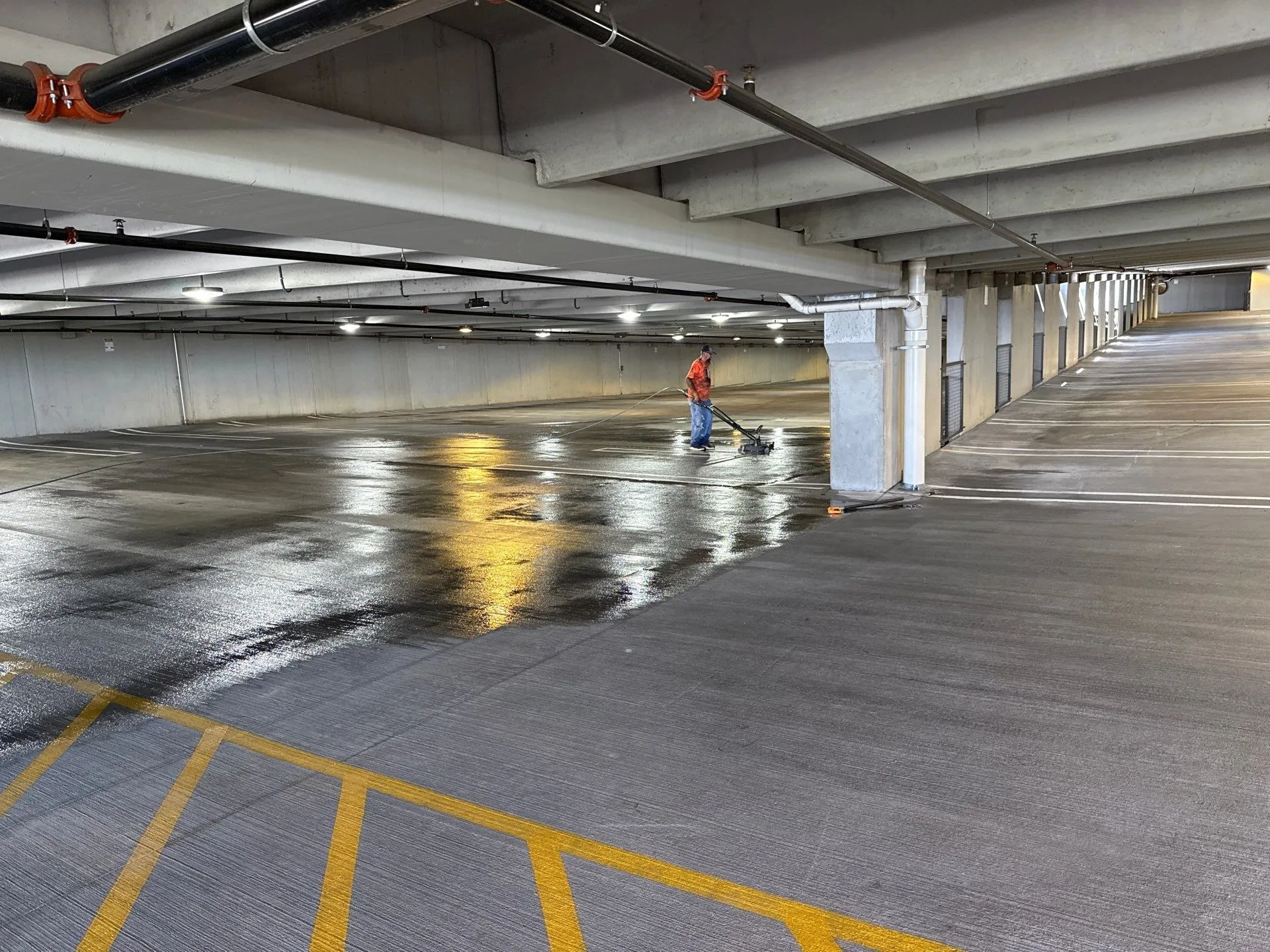 concrete cleaning in Phoenix garage