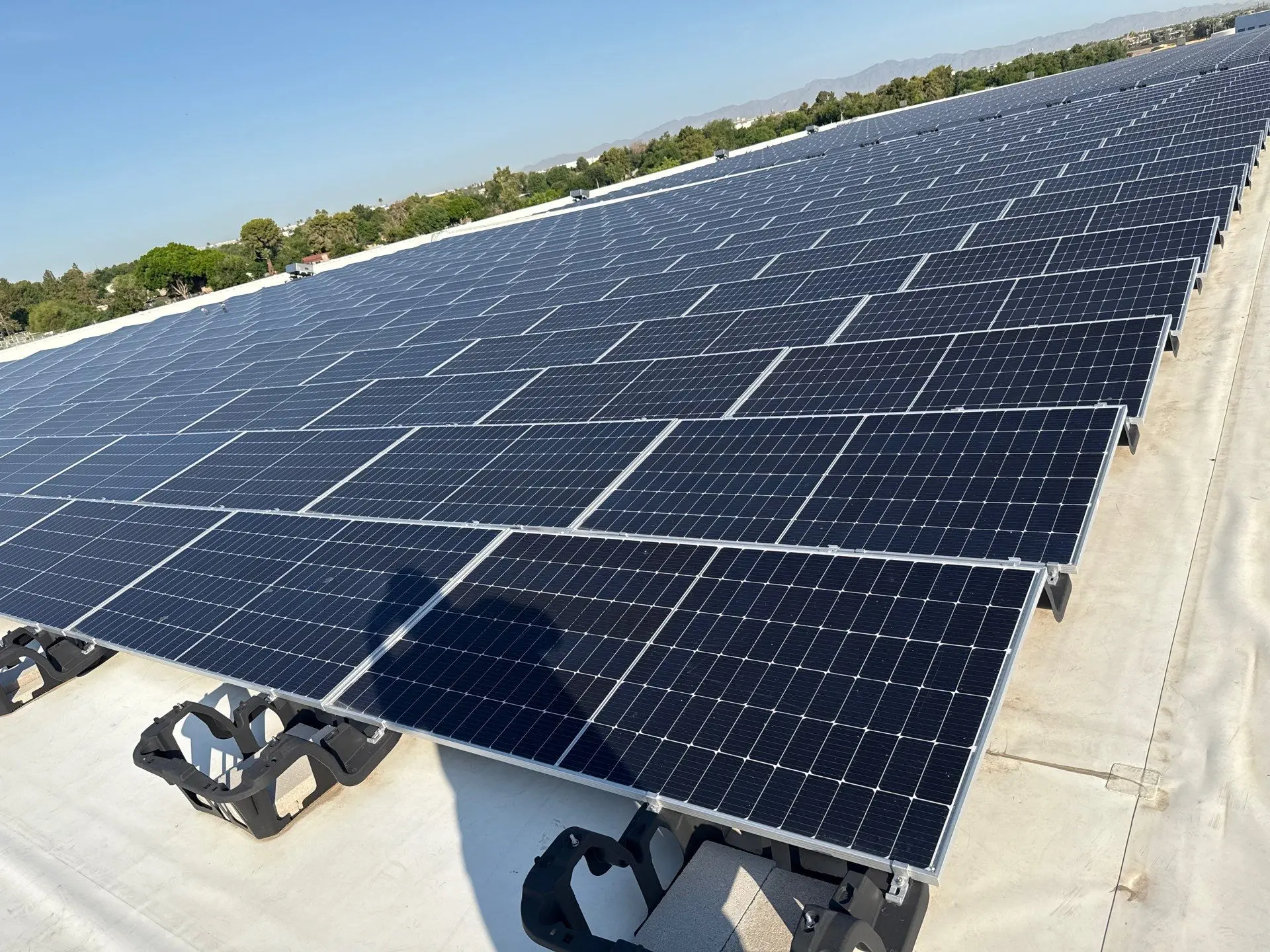 solar panels on commercial building