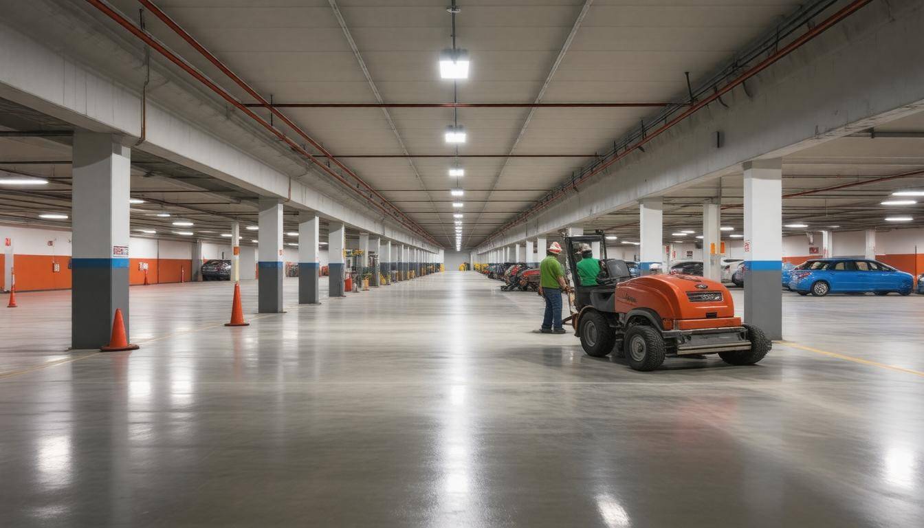 Parking garage cleaning